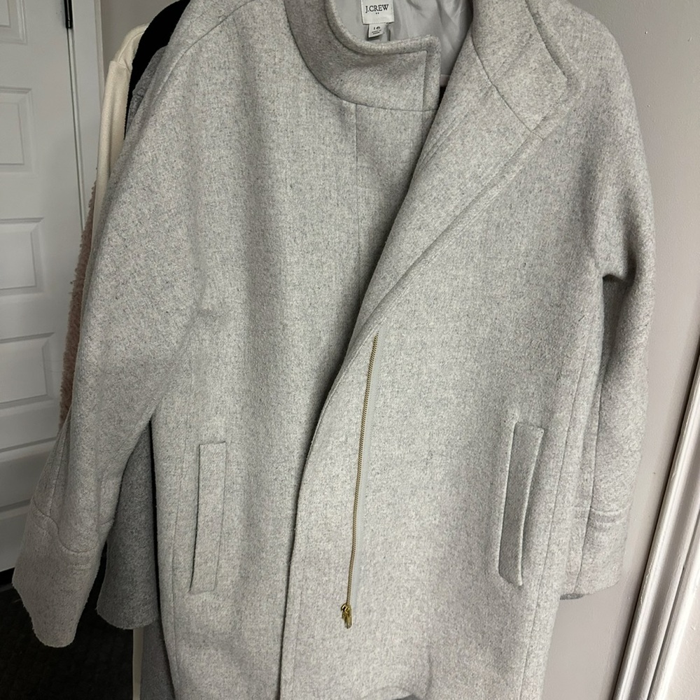 J. Crew Light Gray Wool City Coat